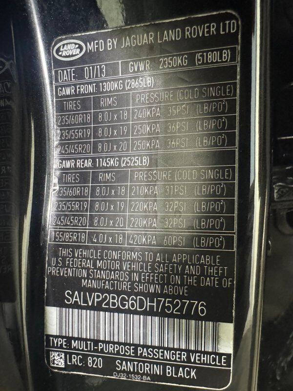 2013 Land Rover Range Rover Evoque Pure Plus