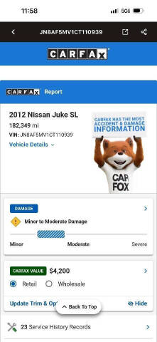 2012 Nissan JUKE SL