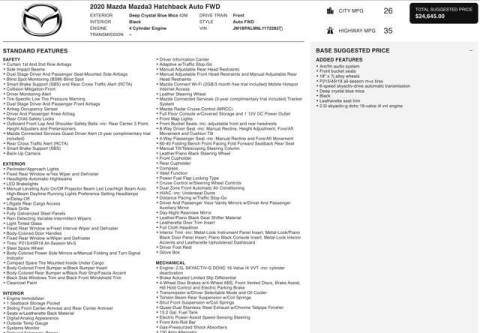 2020 Mazda Mazda3 Hatchback