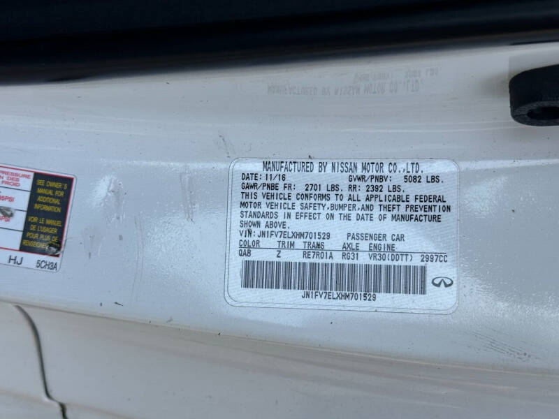 2017 Infiniti Q60 Red Sport 400