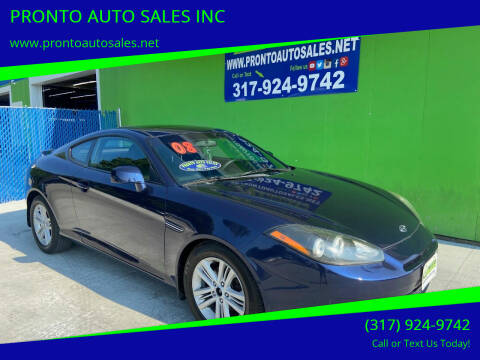 2008 Hyundai Tiburon for sale at PRONTO AUTO SALES INC in Indianapolis IN
