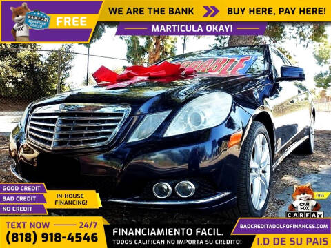 2010 Mercedes-Benz E-Class for sale at Adolfo Finances in Los Angeles CA