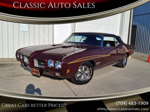 1970 Pontiac GTO for sale at Classic Auto Sales in Maiden NC