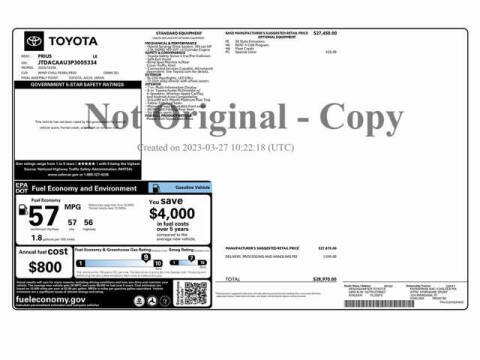 2023 Toyota Prius LE