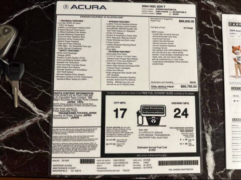 2004 Acura NSX