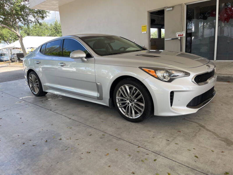 Used 2018 Kia Stinger Stinger with VIN KNAE15LA7J6024604 for sale in Davie, FL