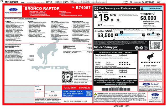 2025 Ford Bronco Raptor