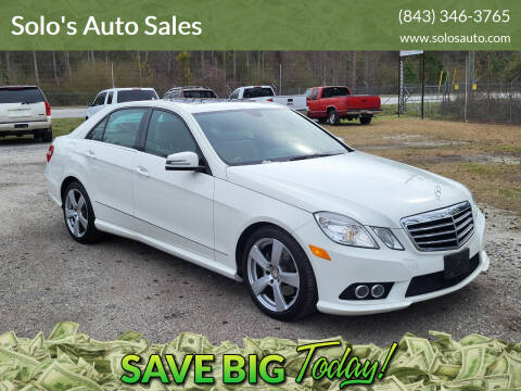 2010 Mercedes-Benz E-Class for sale at Solo's Auto Sales in Timmonsville SC