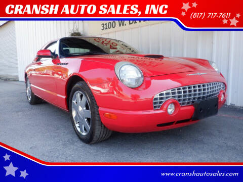 2002 Ford Thunderbird for sale at CRANSH AUTO SALES, INC in Arlington TX