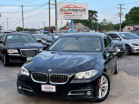2016 BMW 5 Series for sale at Supreme Auto Sales in Chesapeake VA