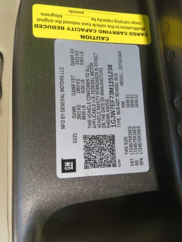 2021 GMC Savana LS 2500