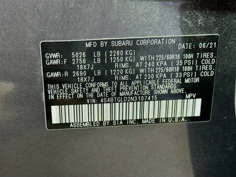 2022 Subaru Outback Onyx Edition XT