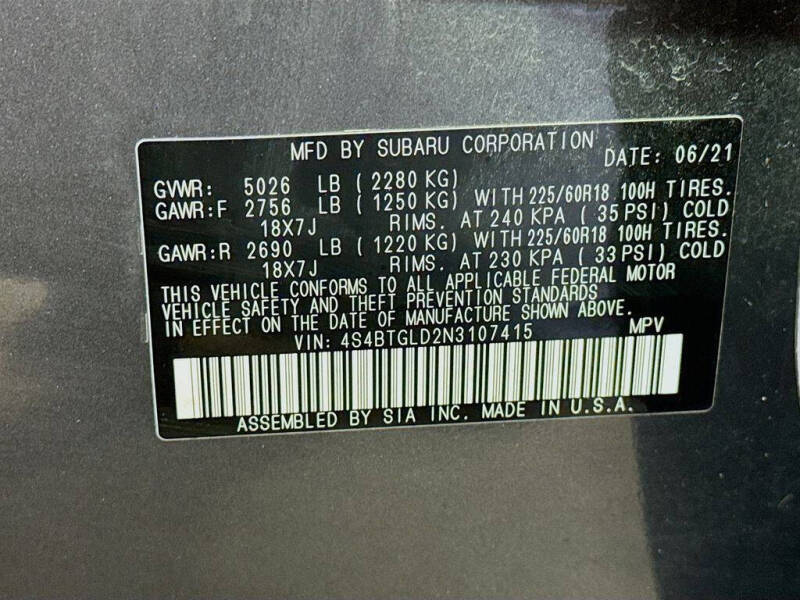 2022 Subaru Outback Onyx Edition XT
