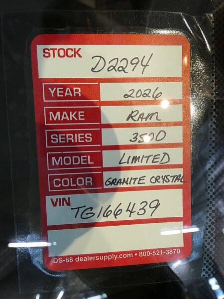 2026 RAM 3500