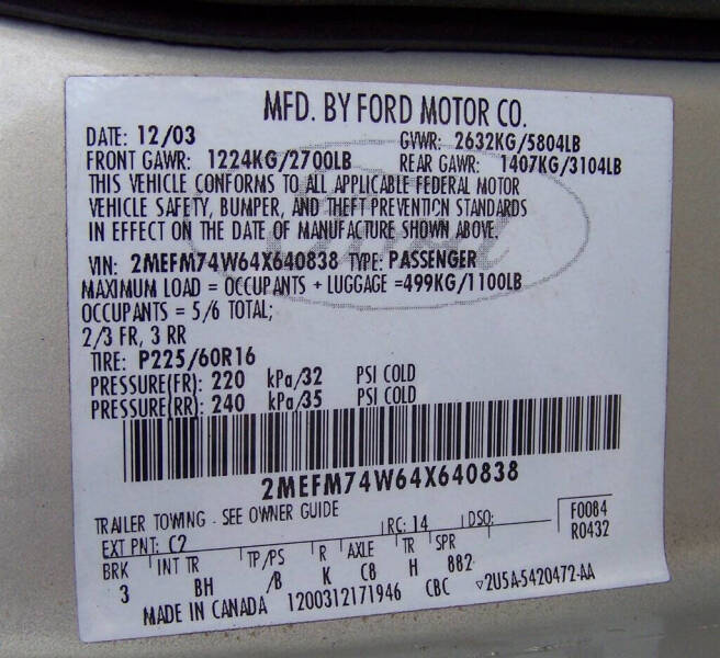 2004 Mercury Grand Marquis GS