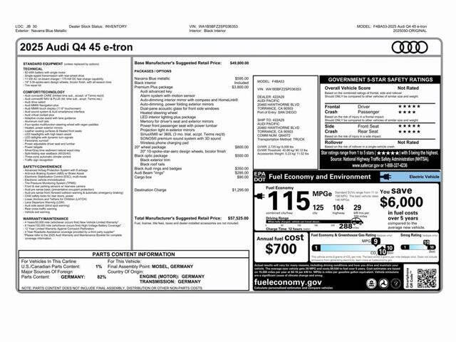 2025 Audi Q4 e-tron Premium Plus 45