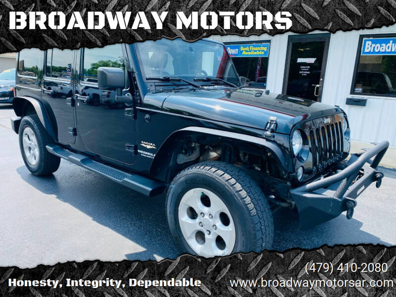 2015 Jeep Wrangler Unlimited for sale at BROADWAY MOTORS in Van Buren AR