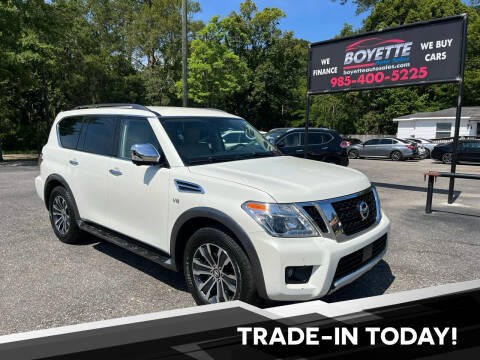 2018 Nissan Armada for sale at Boyette Auto Sales in Covington LA
