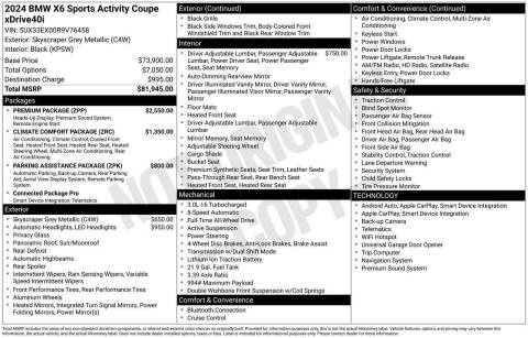 2024 BMW X6 xDrive40i