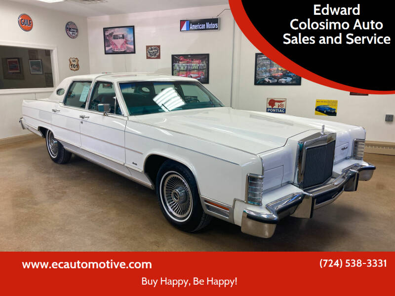 1979 Lincoln Town Car for sale at Edward Colosimo Auto Sales and Service in Evans City PA
