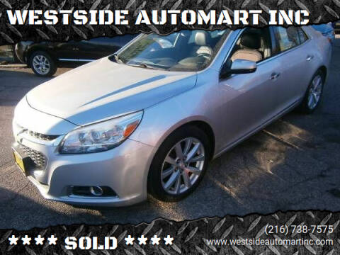 2014 Chevrolet Malibu for sale at WESTSIDE AUTOMART INC in Cleveland OH