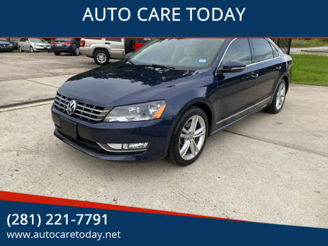2012 Volkswagen Passat for sale at AUTO CARE TODAY in Spring TX