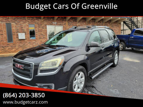 2013 GMC Acadia for sale at Budget Cars Of Greenville in Greenville SC