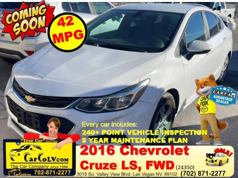 2016 Chevrolet Cruze for sale at The Car Company in Las Vegas NV