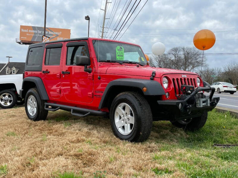 Used 2016 Jeep Wrangler Unlimited Sport S with VIN 1C4BJWDG5GL103973 for sale in Knoxville, TN