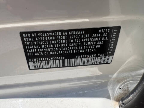 2012 Volkswagen Golf 2.5L PZEV