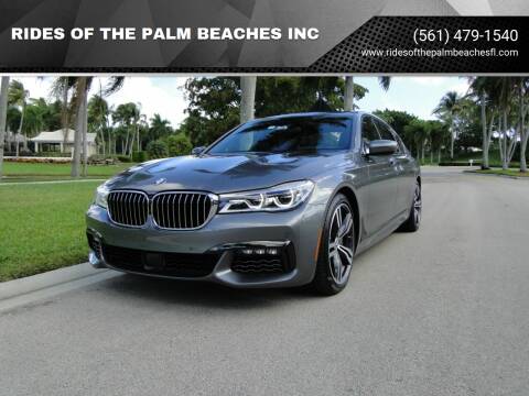 2019 BMW 7 Series for sale at RIDES OF THE PALM BEACHES INC in Boca Raton FL