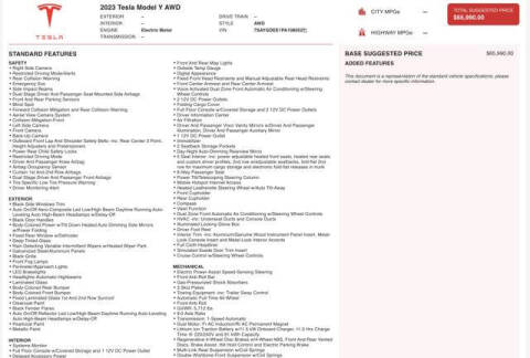 2023 Tesla Model Y Long Range