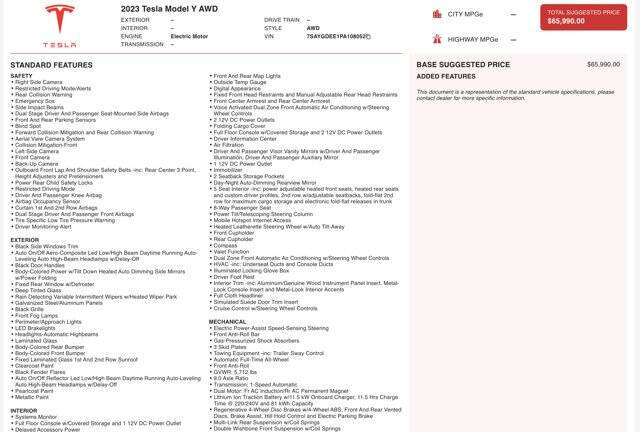 2023 Tesla Model Y Long Range