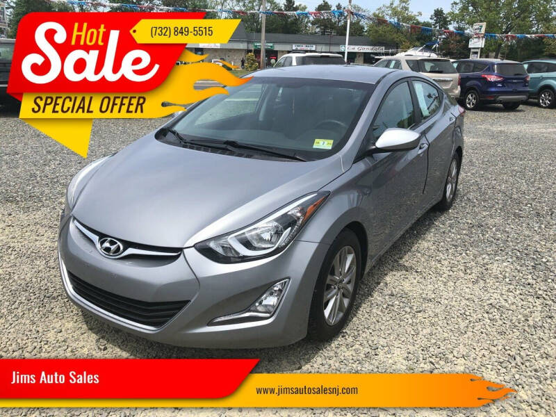 2016 Hyundai Elantra for sale at Jims Auto Sales in Lakehurst NJ