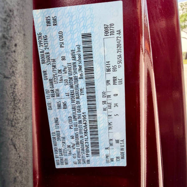 2008 Ford E-Series E-350 SD XLT