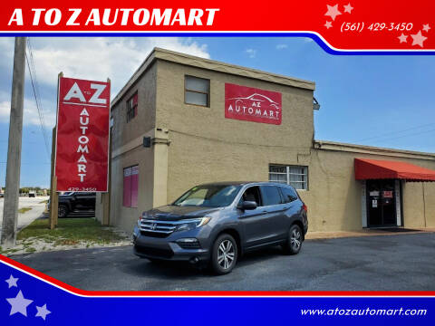 2016 Honda Pilot for sale at A TO Z  AUTOMART in West Palm Beach FL
