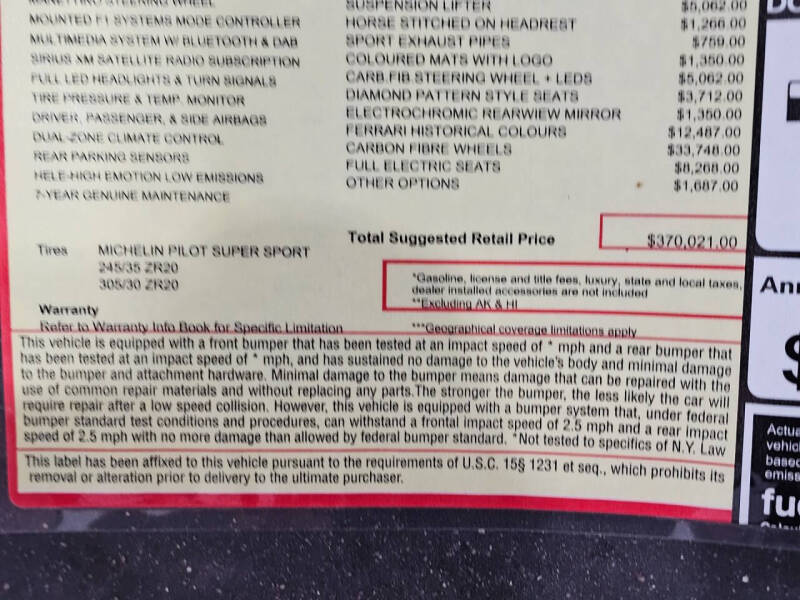 2022 Ferrari F8 Tributo