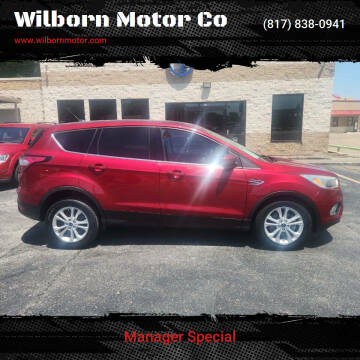 2017 Ford Escape for sale at Wilborn Motor Co in Fort Worth TX