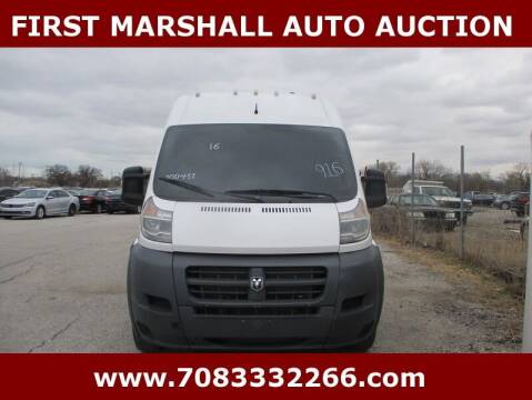 2016 RAM ProMaster for sale at First Marshall Auto Auction in Harvey IL