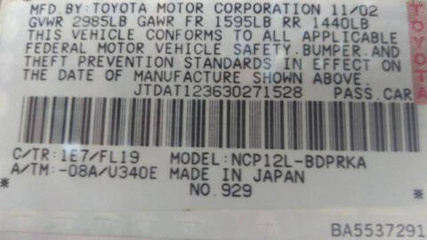 2003 Toyota ECHO