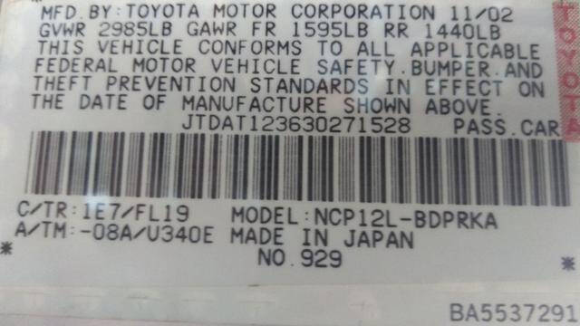 2003 Toyota ECHO