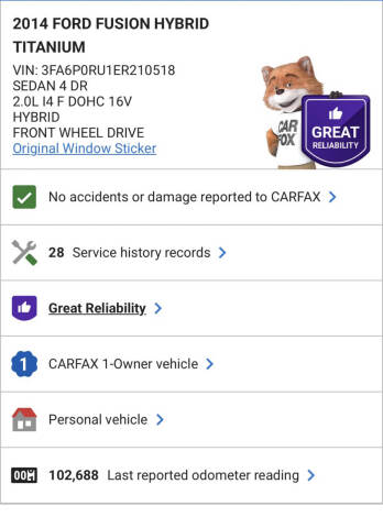 2014 Ford Fusion Hybrid Titanium