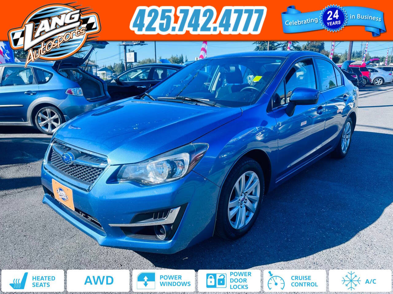 2016 Subaru Impreza for sale at Lang Autosports in Lynnwood, WA