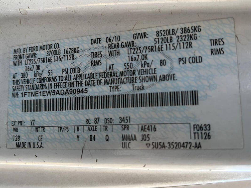 2010 Ford E-Series E-150
