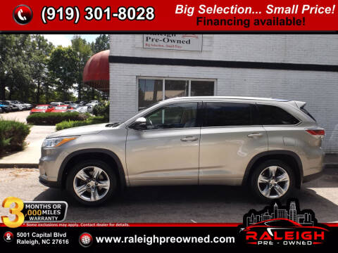 2015 Toyota Highlander for sale at Raleigh Pre-Owned in Raleigh NC