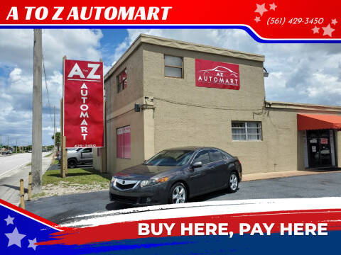 2010 Acura TSX for sale at A TO Z  AUTOMART in West Palm Beach FL