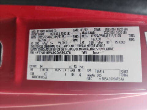 2012 Ford E-Series E-150