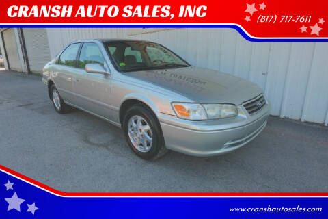 2001 Toyota Camry for sale at CRANSH AUTO SALES, INC in Arlington TX