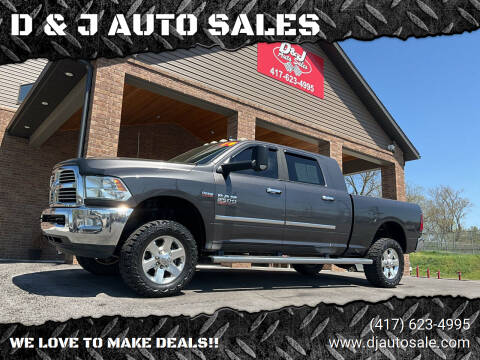 2014 RAM 2500 for sale at D & J AUTO SALES in Joplin MO