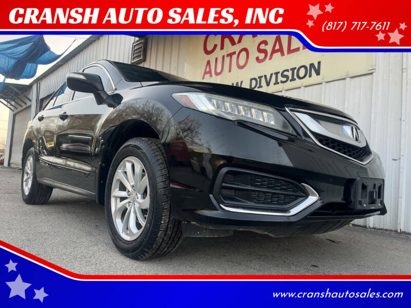 2016 Acura RDX for sale at CRANSH AUTO SALES, INC in Arlington TX